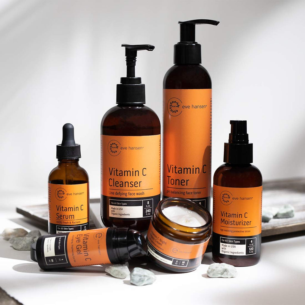 Try Our Natural Vitamin C Toner and Face Wash Online at Eve Hansen