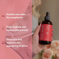 Eve Hansen Skincare Set: 5 Hyaluronic Face Mask Sheets & 8 oz Organic Rose Water Spray