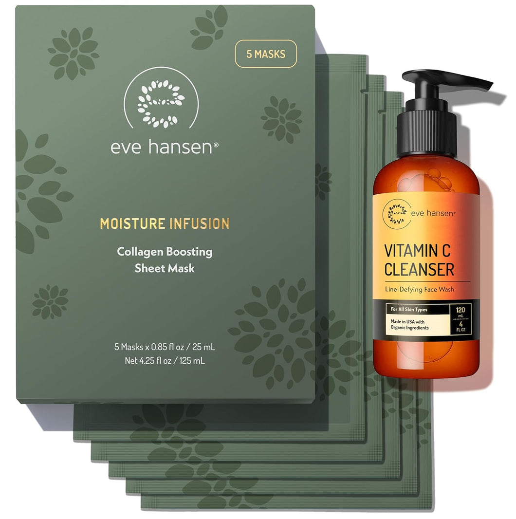 Eve Hansen Vitamin C Cleanser & Collagen Face Mask Sheets